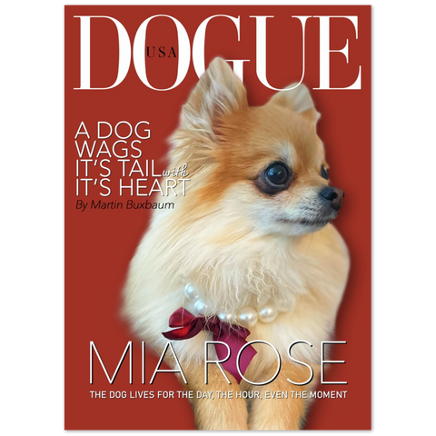Dog poster -- Mia Rose -- 5''x 7'' -- Gelato (new)