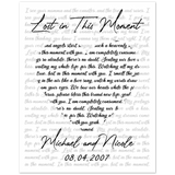 Lyrics Song -- Poster/ 16''x20'' -- Michael and Nicole 08/04/2007