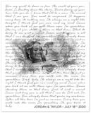 Music Lyrics Song -- Unframed 16''x20'' -- Jordan & Taylor