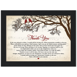 Lyrics -- Thank you -- 25 -- Black framed 6x8 -- Gelato
