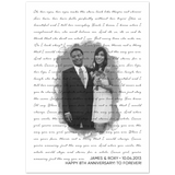 Music Lyrics Song -- Poster/ 5''x 7'' -- James and Roxy