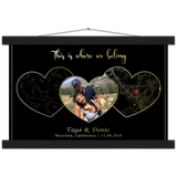 Stars Map -- Magnetic Poster Hanger - Black -- Taya&Donte