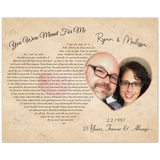 Lyrics -- Ryan & Melissa 2.2.1997 -- 8x10 -- Gelato