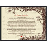 Gelato Matte Wooden Framed 24x18 - A Letter to My [Son] - Kerri Brown