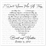 Lyrics -- Brent and Heather, October 6, 2012 -- 12x12 -- Gelato