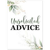 Lyrics -- UNSOLICITED ADVICE -- 5x7 -- Gelato