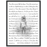 Lyrics -- Hunter & Shirley 05.16.2022 -- Black framed 18x24 -- Gelato