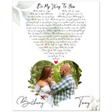 Music Lyrics Song -- Poster/ 8''x 10'' -- Bethany & Tony