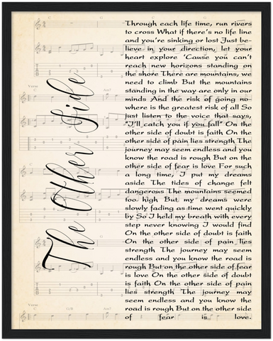 The Other Side (Anne Murray) -- Black framed 16"x20" -- Gelato