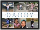 Daddy Family Prints --  Black Framed 12”x16” -- AMIRAH AND SABELLA