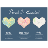 Map poster -- Derek & Kendall -- 20x28 -- Gelato