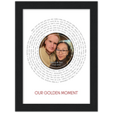 Song Record -- Black Framed poster / 6”x8” -- David & Gao