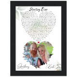 Lyrics -- ANTHONY & KANDI JO -- Black framed 6x8 -- Gelato