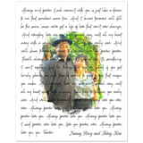 Love Anniversary Print -- Poster/ 8''x10'' -- Nanay Recy and Tatay Kim