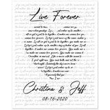Lyrics -- Christina & Jeff   08-16-2020 -- Poster 8x10 -- Gelato
