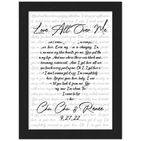 Gelato Matte Framed 6x8 - Love All Over Me - Chu Chu and Renee