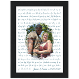 Lyrics -- Jamar & Emma 12.20.2020 -- Black framed 6x8 -- Gelato