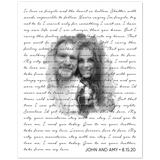 Music Lyrics Song -- Poster/ 8''x10'' -- John and Amy