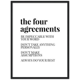 Gelato Framed 18x24 - Four agreements - Black Matte
