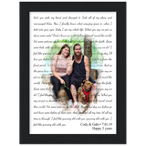 Lyrics Song -- Black Framed poster / 6”x8” --  Cody & Gabi