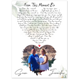 Music Lyrics Song -- Poster/ 5''x 7'' -- Sean & Jennifer
