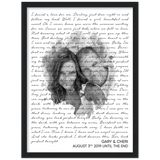 Music Lyrics Song -- Black Framed 12”x16” -- Gary & Cheri