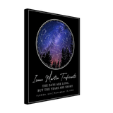 Stars Map -- Canvas 16"x20" -- Isaac Martin Traficanti