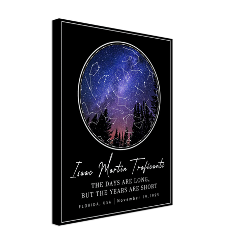 Stars Map -- Canvas 16"x20" -- Isaac Martin Traficanti