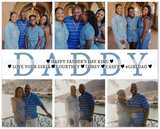 dad poster --  Courtney, Corey, & Casey #GirlDad -- 8x10 -- gelato