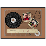 Cassette -- Marie & Justin 10.23.13 -- Black framed 28x40 -- Gelato