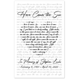 Lyrics -- In Memory of Stephen Luchs -- 11x17 -- Gelato