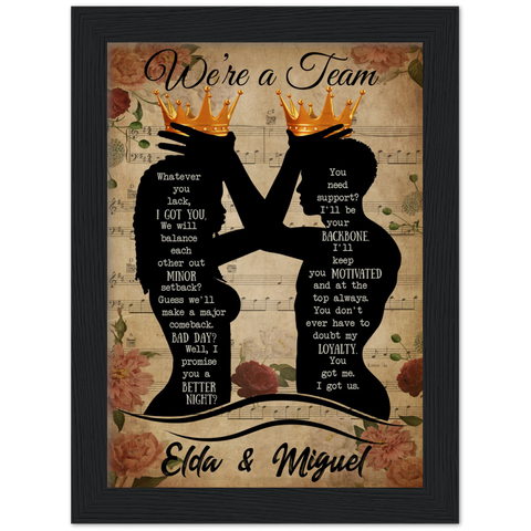 Poster -- Elda  Miguel -- Black Framed 6x8 -- Gelato