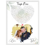 Lyrics -- Tyler & Katie 11.23.2013 -- White frame 24x32 -- Gelato