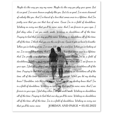 Gelato 16x20 Poster - Jordan and Paige - Dandelions