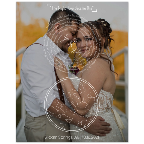 Stars Map -- Poster 8"x10" -- Jose & Haley