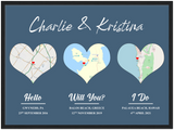 Love Anniversary Print -- Black Framed 18”x24” -- Charlie & Kristina