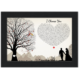 Lyrics -- I Choose You (Kiana Ledé) -- Black framed 5x7 -- Gelato