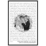 Lyrics -- Burak and Christina Oct. 30, 2020 -- Black framed 24x36 -- Gelato