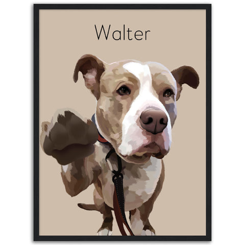 Gelato Premium Matte 18x24 Framed Poster - Dog 2.6 - Walter