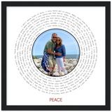 Vinyl -- Ben & Leah -- Black framed 12x12 -- Gelato