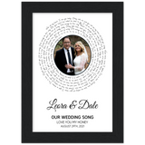 Vinyl -- Leora & Dale August 29th, 2021 -- Black framed 5x7 -- Gelato