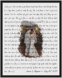 Music Lyrics Song -- Black framed 16"x20" -- Aaron & Shyanne --   gelato