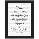 Music Lyrics Song -- Black Framed 6”x8” -- Krista & Steve