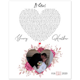 Lyrics Song -- Poster/ 8''x10'' -- Yuriy & Heather