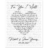 Lyrics -- Robert & Jemai Yancey. 09.04.2021 -- 8x10 -- Gelato