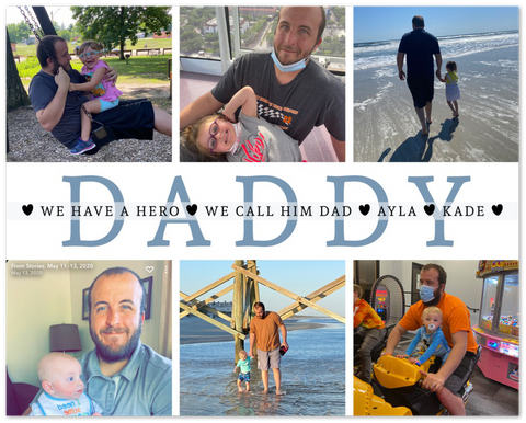 Dad poster -- We call him Dad. Ayla & Kade -- 8x10 -- Gelato