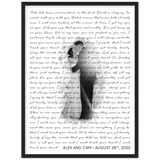 Music Lyrics Song -- Black Framed 18”x24” -- Alex and Cam