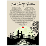 Lyrics Song -- Poster/ 5''x 7'' -- Dark side of the moon ( lil Wayne)