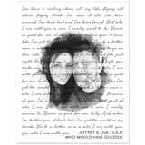 Lyrics Song -- Poster/ 8''x10'' -- Jeffrey & Lisa
