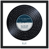 Vinyl -- Lisa Ann & Stephen Michael -- Black framed 12x12 -- Gelato